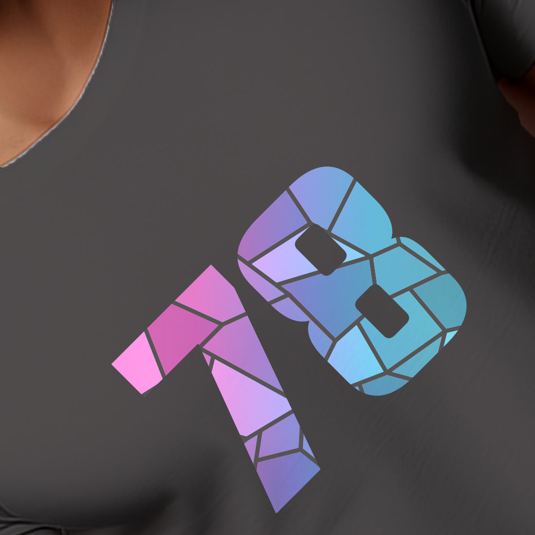 78 Number Men Unisex T-Shirt | Custom Number Graphic Tee (Charcoal Grey)