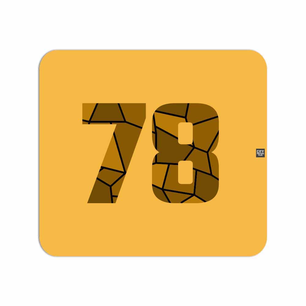 78 Number Mousepad (Golden Yellow)