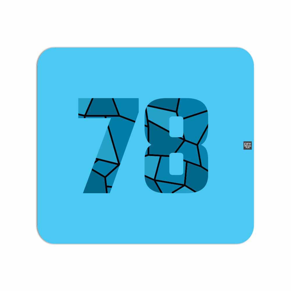 78 Number Mousepad (Sky Blue)
