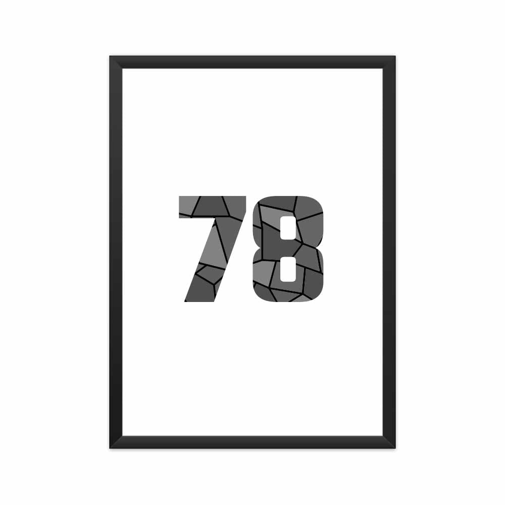 78 Number Framed Poster