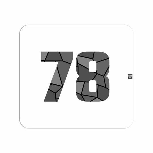 78 Number Mousepad (White)