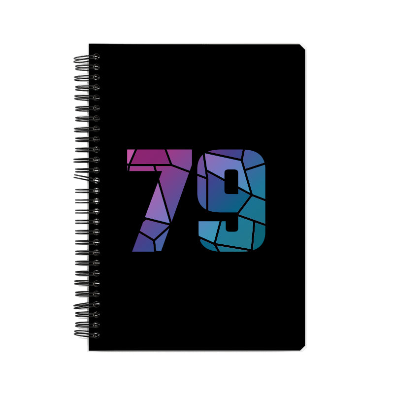 79 Number Notebook (Black, A5 Size, 100 Pages, Ruled, 6 Pack)