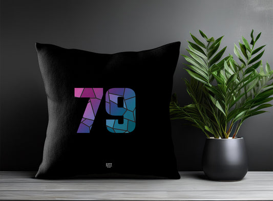 79 Number Pillow Case (Black)