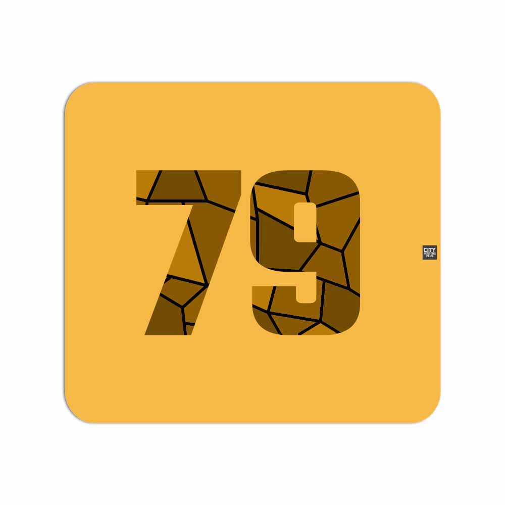 79 Number Mousepad (Golden Yellow)