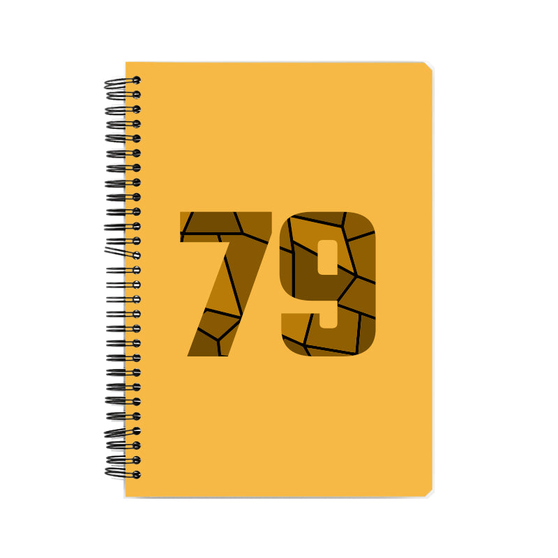 79 Number Notebook (Golden Yellow, A5 Size, 100 Pages, Ruled, 6 Pack)