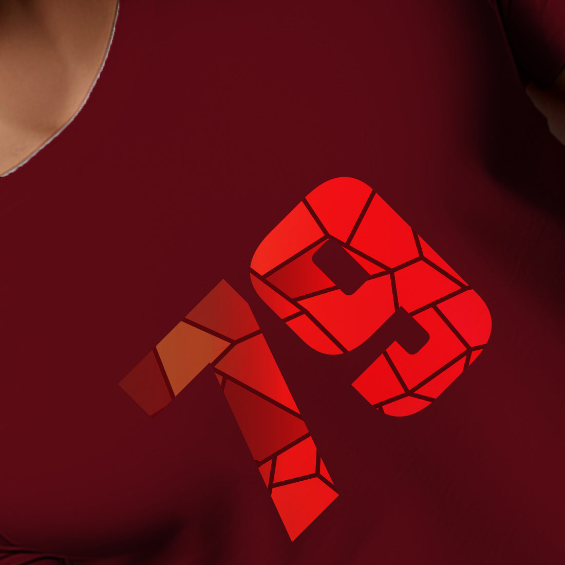 79 Number Men Unisex T-Shirt | Custom Number Graphic Tee (Maroon)