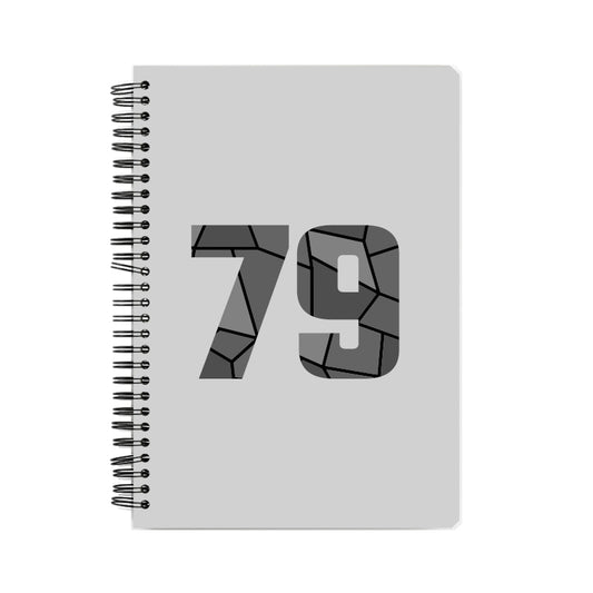 79 Number Notebook (Melange Grey, A5 Size, 100 Pages, Ruled, 6 Pack)