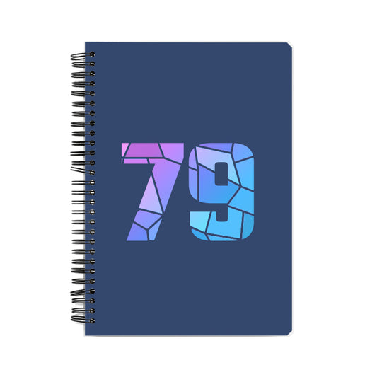 79 Number Notebook (Navy Blue, A5 Size, 100 Pages, Ruled, 6 Pack)