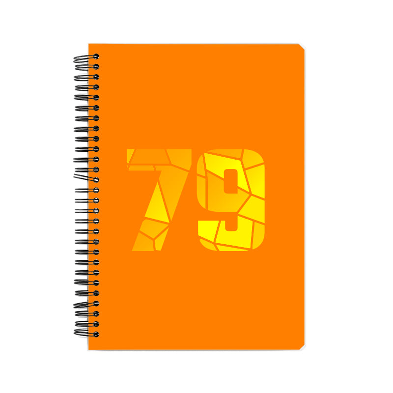 79 Number Notebook (Orange, A5 Size, 100 Pages, Ruled, 6 Pack)