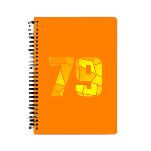 79 Number Notebook (Orange, A5 Size, 100 Pages, Ruled, 6 Pack)