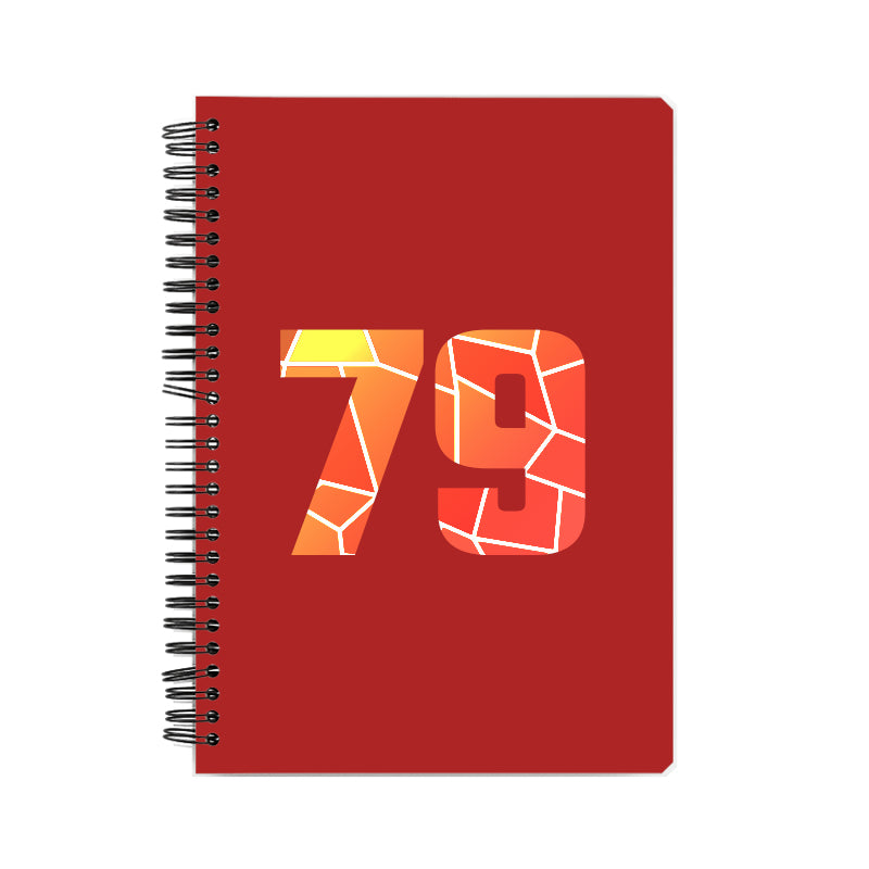 79 Number Notebook (Red, A5 Size, 100 Pages, Ruled, 6 Pack)