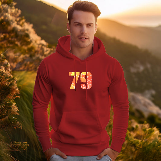 79 Number Unisex Hoodie (Red)