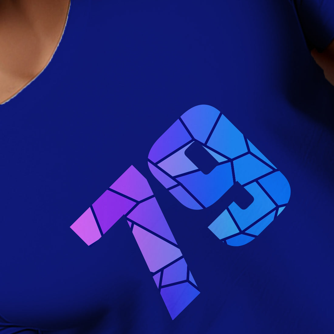 79 Number Men Unisex T-Shirt | Custom Number Graphic Tee (Royal Blue)