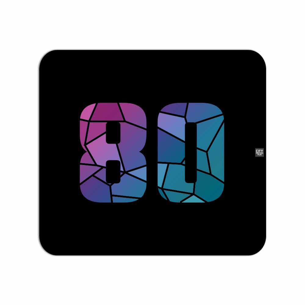 80 Number Mousepad (Black)