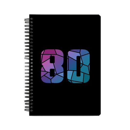 80 Number Notebook (Black, A5 Size, 100 Pages, Ruled, 6 Pack)