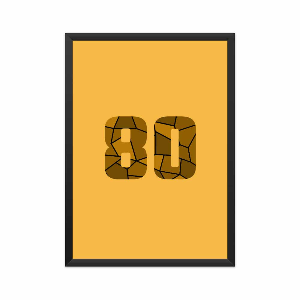 80 Number Framed Poster