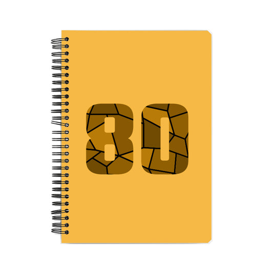 80 Number Notebook (Golden Yellow, A5 Size, 100 Pages, Ruled, 6 Pack)