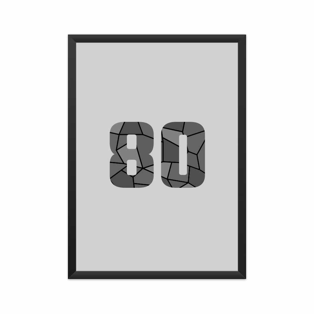 80 Number Framed Poster