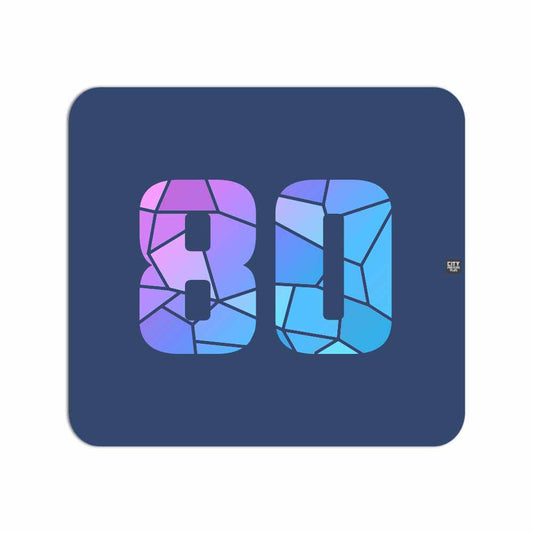 80 Number Mousepad (Navy Blue)