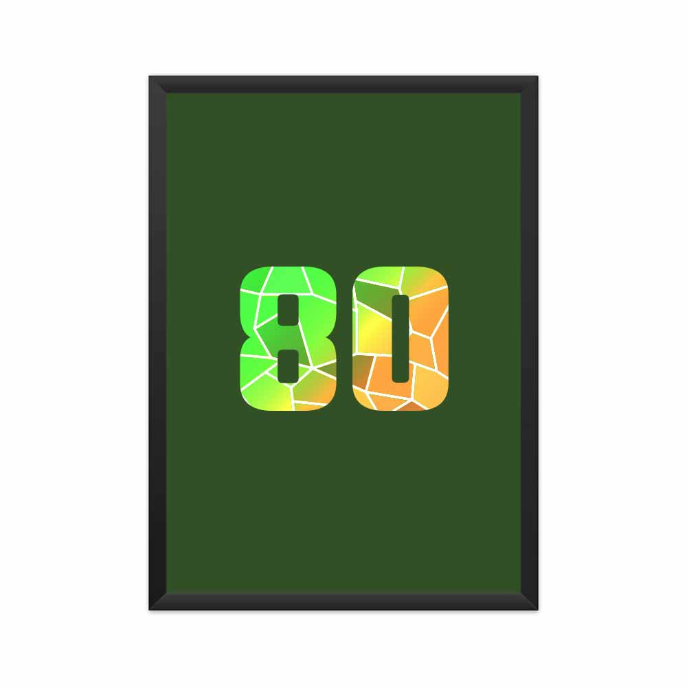 80 Number Framed Poster