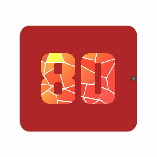 80 Number Mousepad (Red)