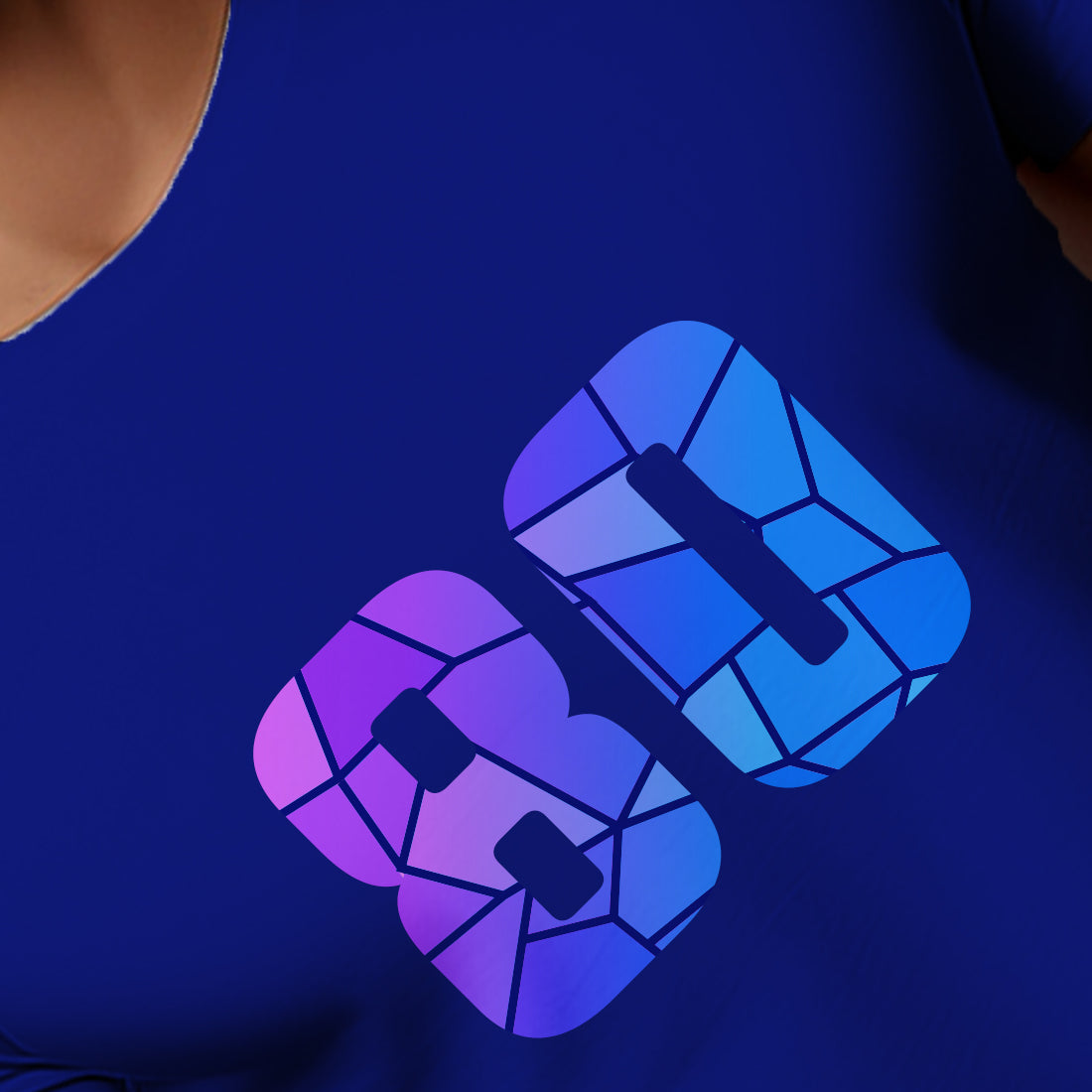 80 Number Men Unisex T-Shirt (Royal Blue)