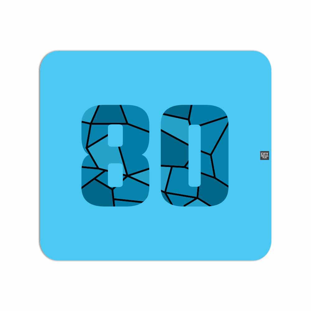 80 Number Mousepad (Sky Blue)