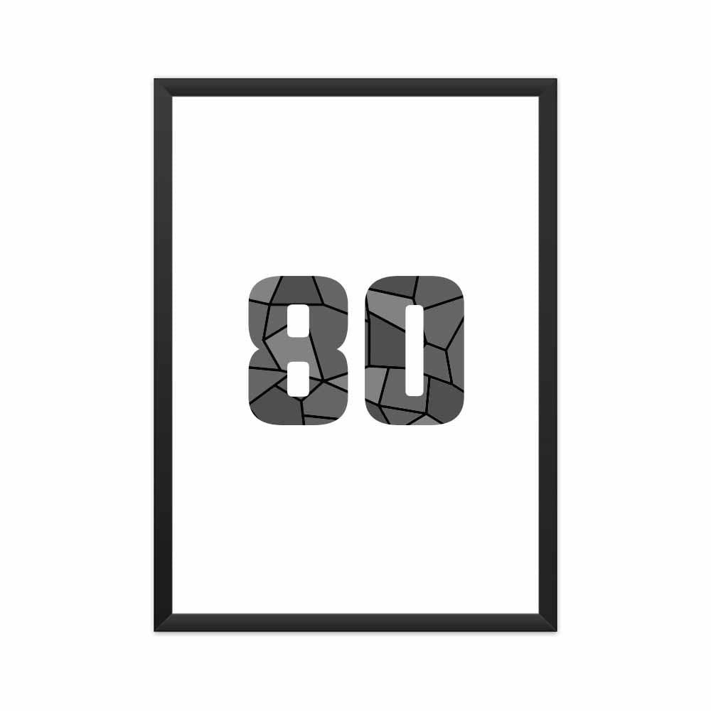 80 Number Framed Poster