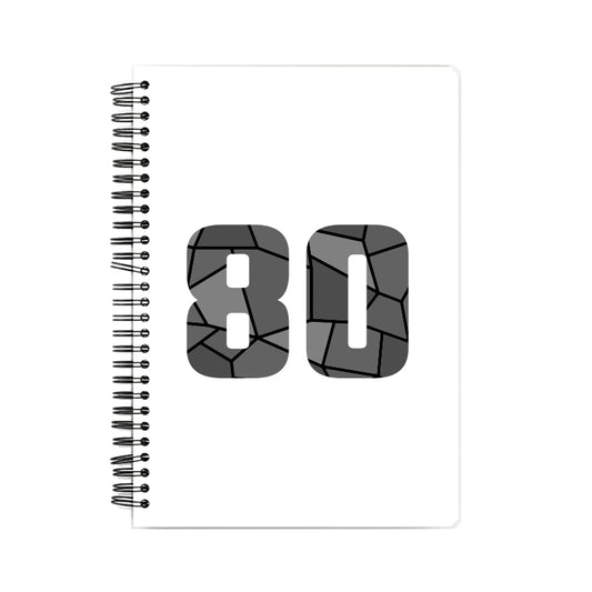 80 Number Notebook (White, A5 Size, 100 Pages, Ruled, 6 Pack)