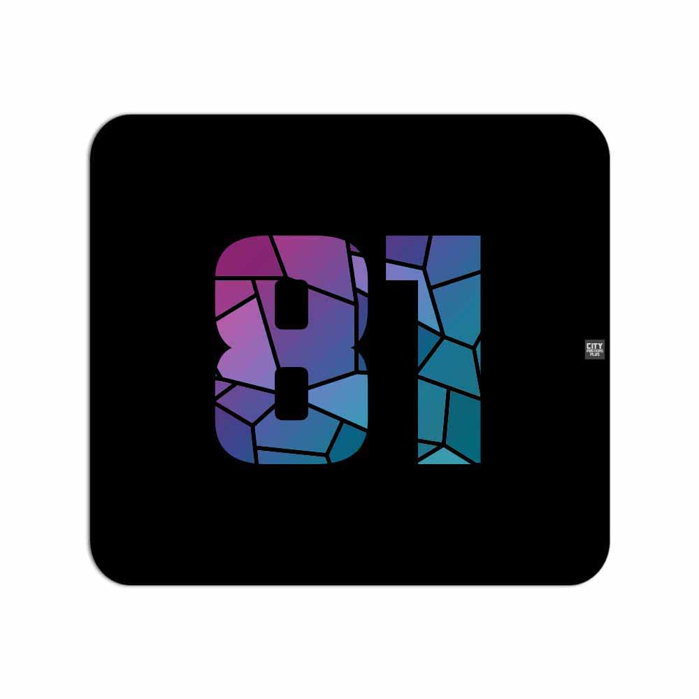 81 Number Mousepad (Black)