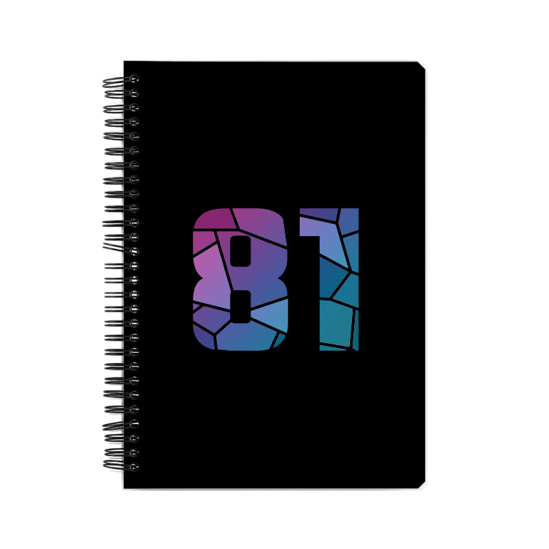 81 Number Notebook (Black, A5 Size, 100 Pages, Ruled, 6 Pack)