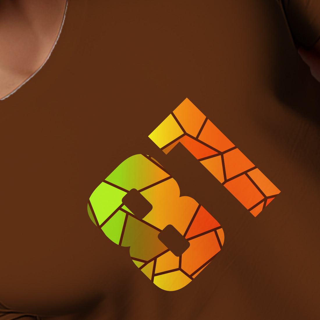 81 Number Men Unisex T-Shirt (Brown)