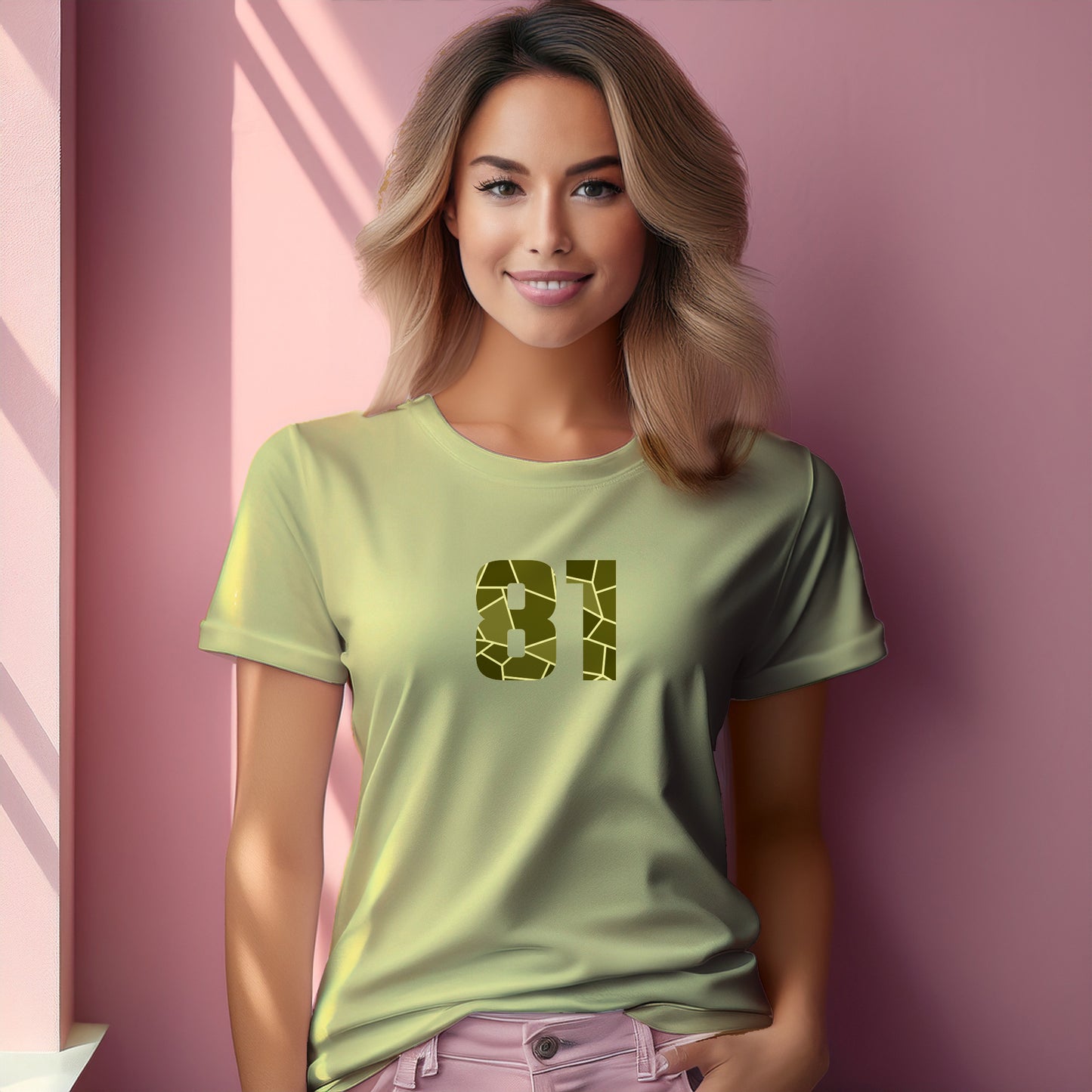 81 Number Women T-Shirt (Butter Yellow)