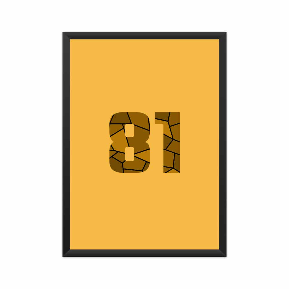 81 Number Framed Poster