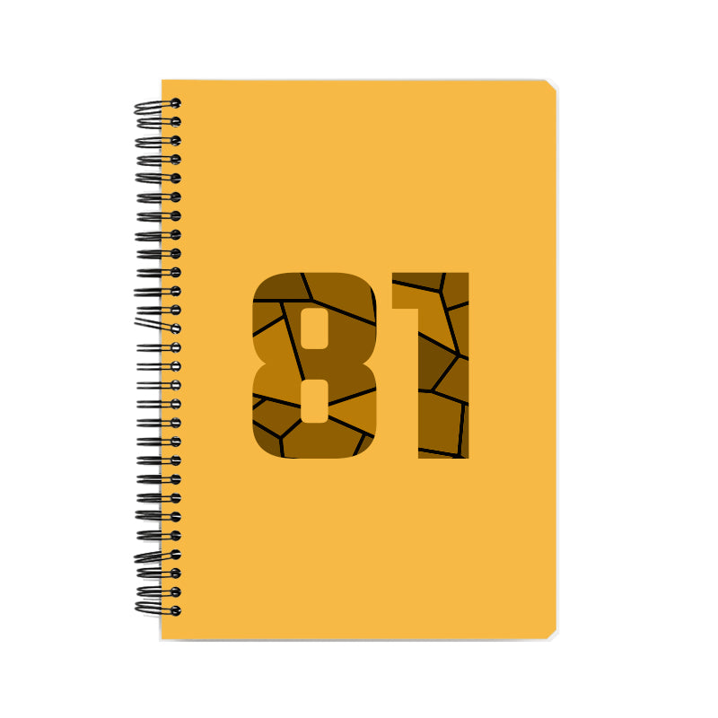 81 Number Notebook (Golden Yellow, A5 Size, 100 Pages, Ruled, 6 Pack)