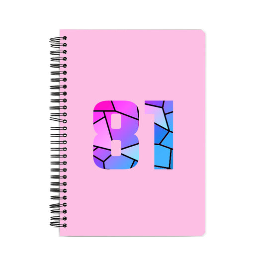 81 Number Notebook (Light Pink, A5 Size, 100 Pages, Ruled, 6 Pack)