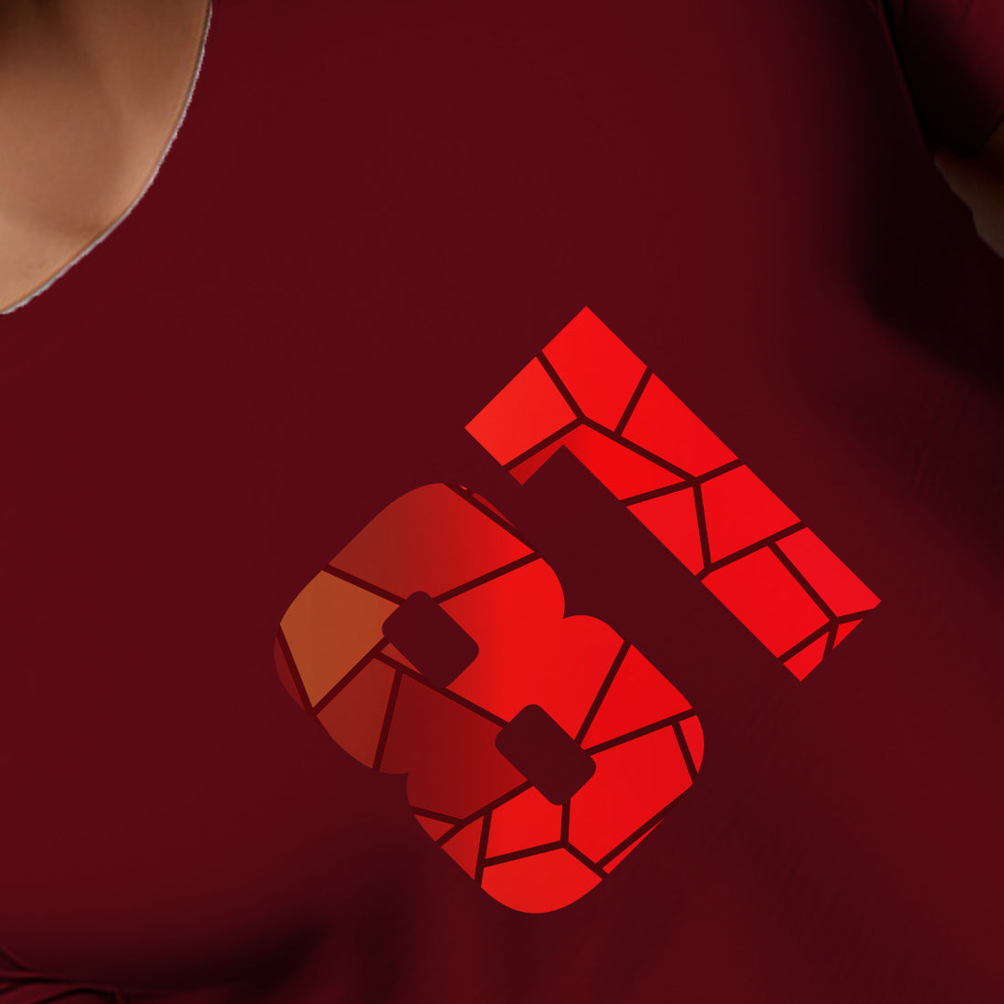 81 Number Men Unisex T-Shirt | Custom Number Graphic Tee (Maroon)
