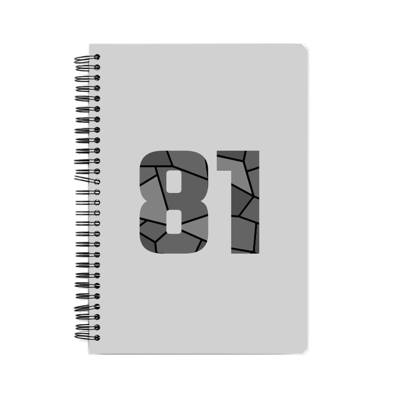 81 Number Notebook (Melange Grey, A5 Size, 100 Pages, Ruled, 6 Pack)