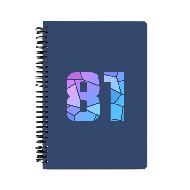 81 Number Notebook (Navy Blue, A5 Size, 100 Pages, Ruled, 6 Pack)