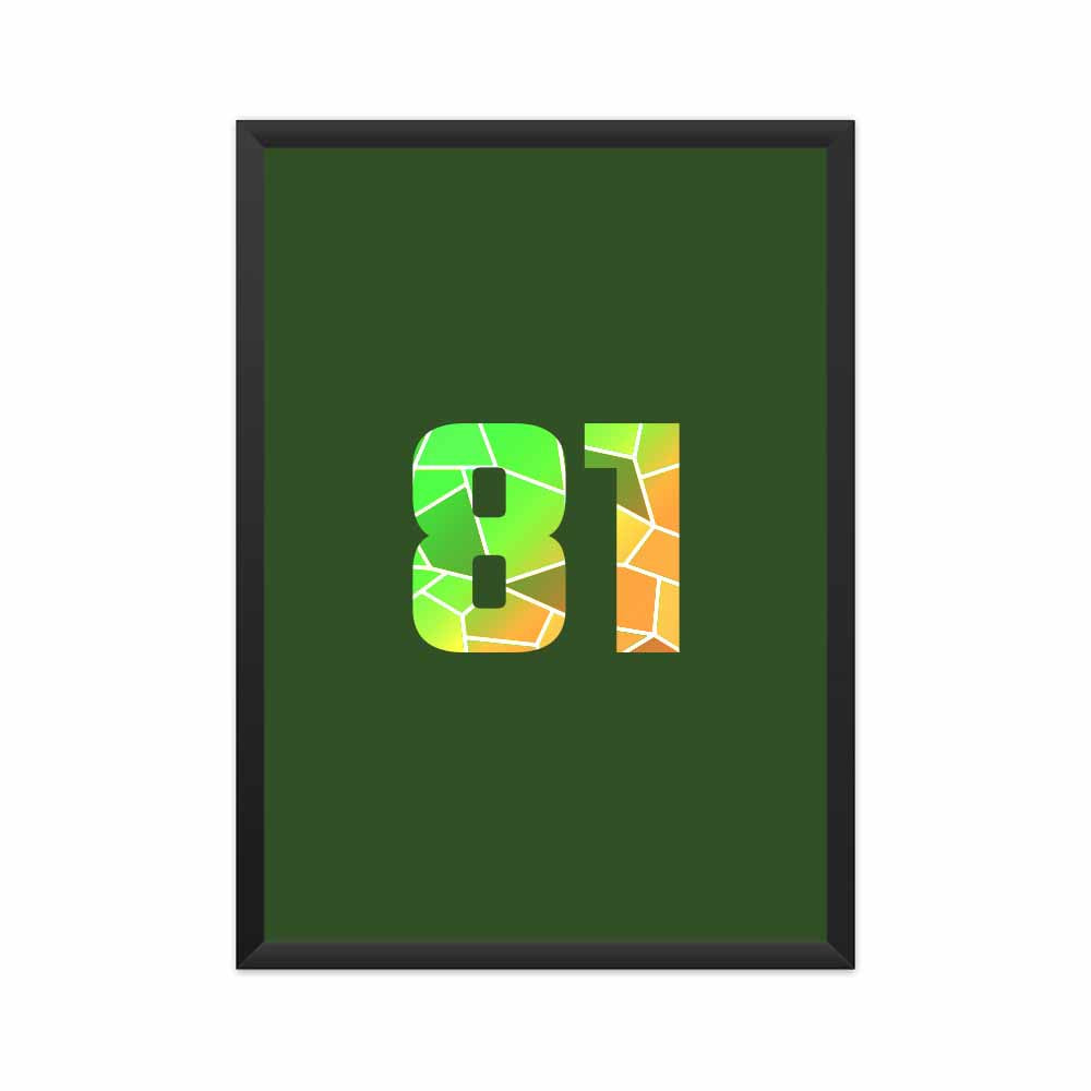 81 Number Framed Poster