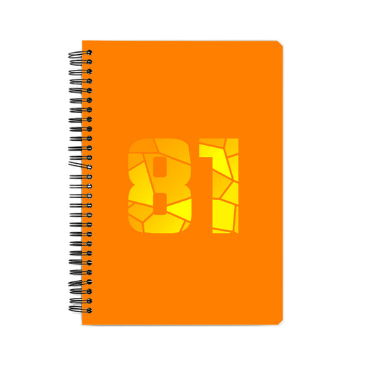 81 Number Notebook (Orange, A5 Size, 100 Pages, Ruled, 6 Pack)