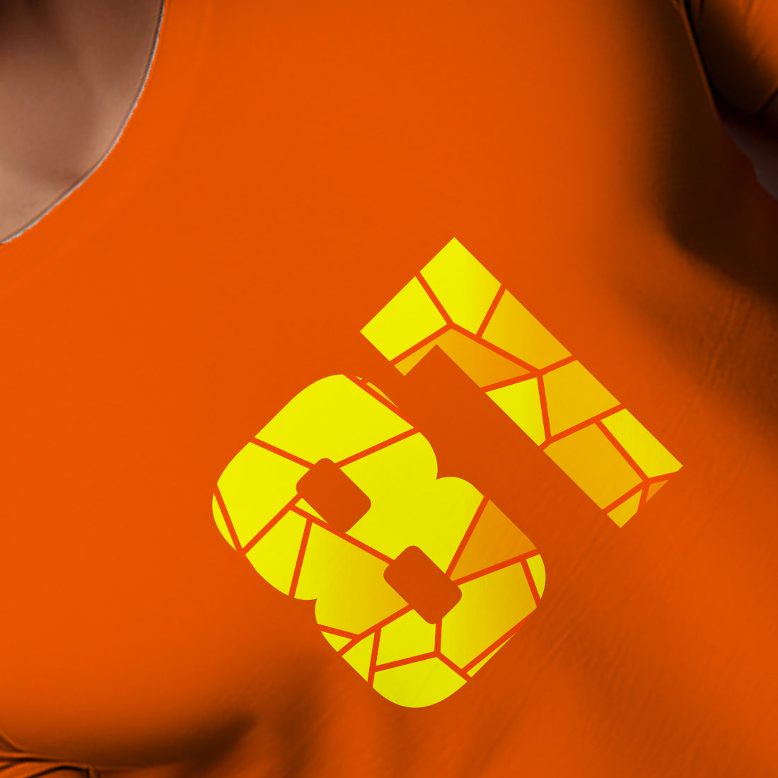 81 Number Men Unisex T-Shirt | Custom Number Graphic Tee (Orange)