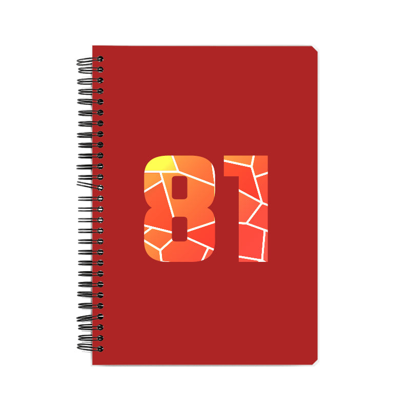 81 Number Notebook (Red, A5 Size, 100 Pages, Ruled, 6 Pack)