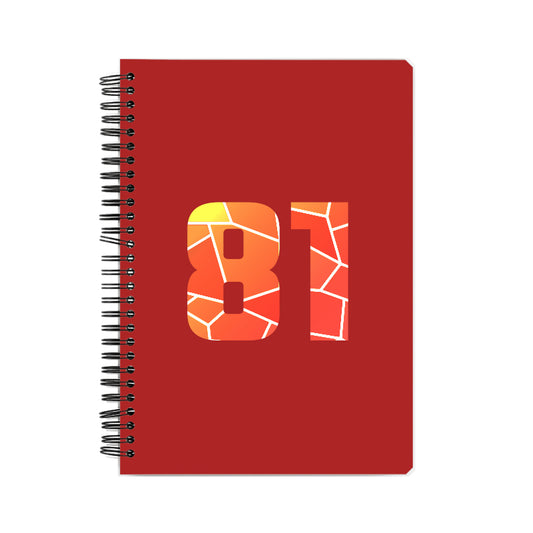 81 Number Notebook (Red, A5 Size, 100 Pages, Ruled, 6 Pack)