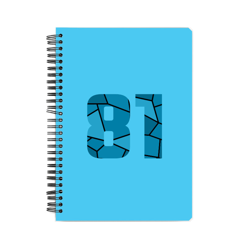 81 Number Notebook (Sky Blue, A5 Size, 100 Pages, Ruled, 6 Pack)