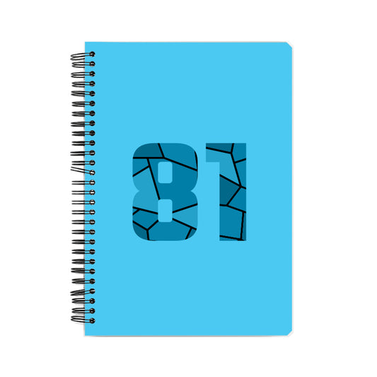 81 Number Notebook (Sky Blue, A5 Size, 100 Pages, Ruled, 6 Pack)