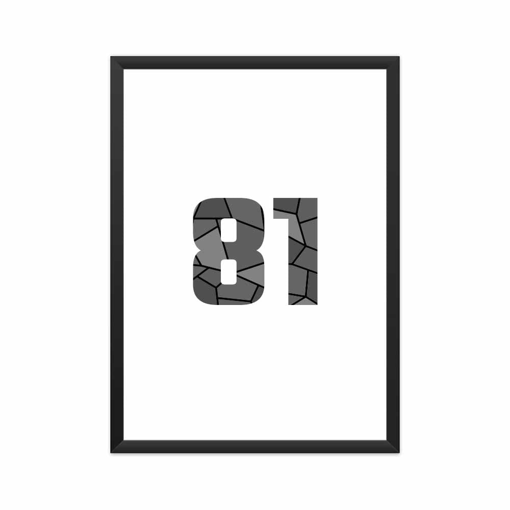 81 Number Framed Poster