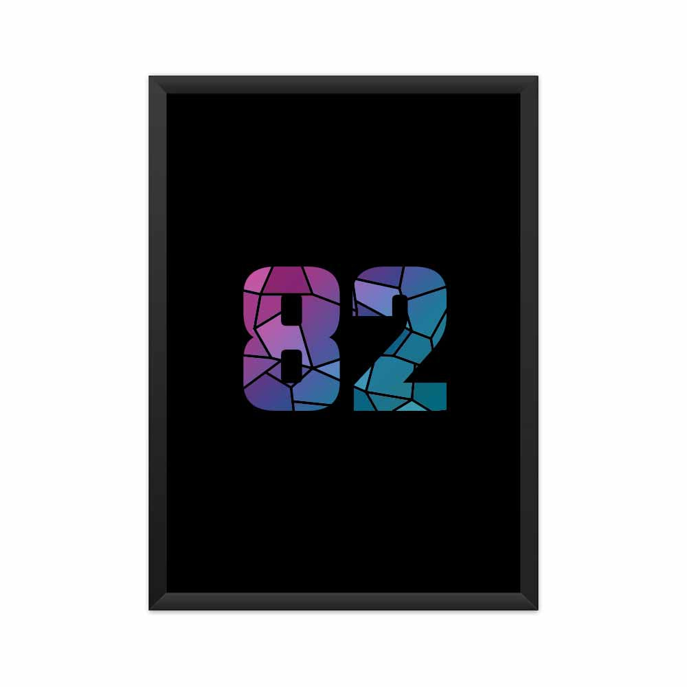 82 Number Framed Poster