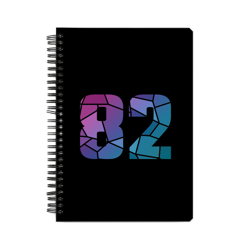 82 Number Notebook (Black, A5 Size, 100 Pages, Ruled, 6 Pack)