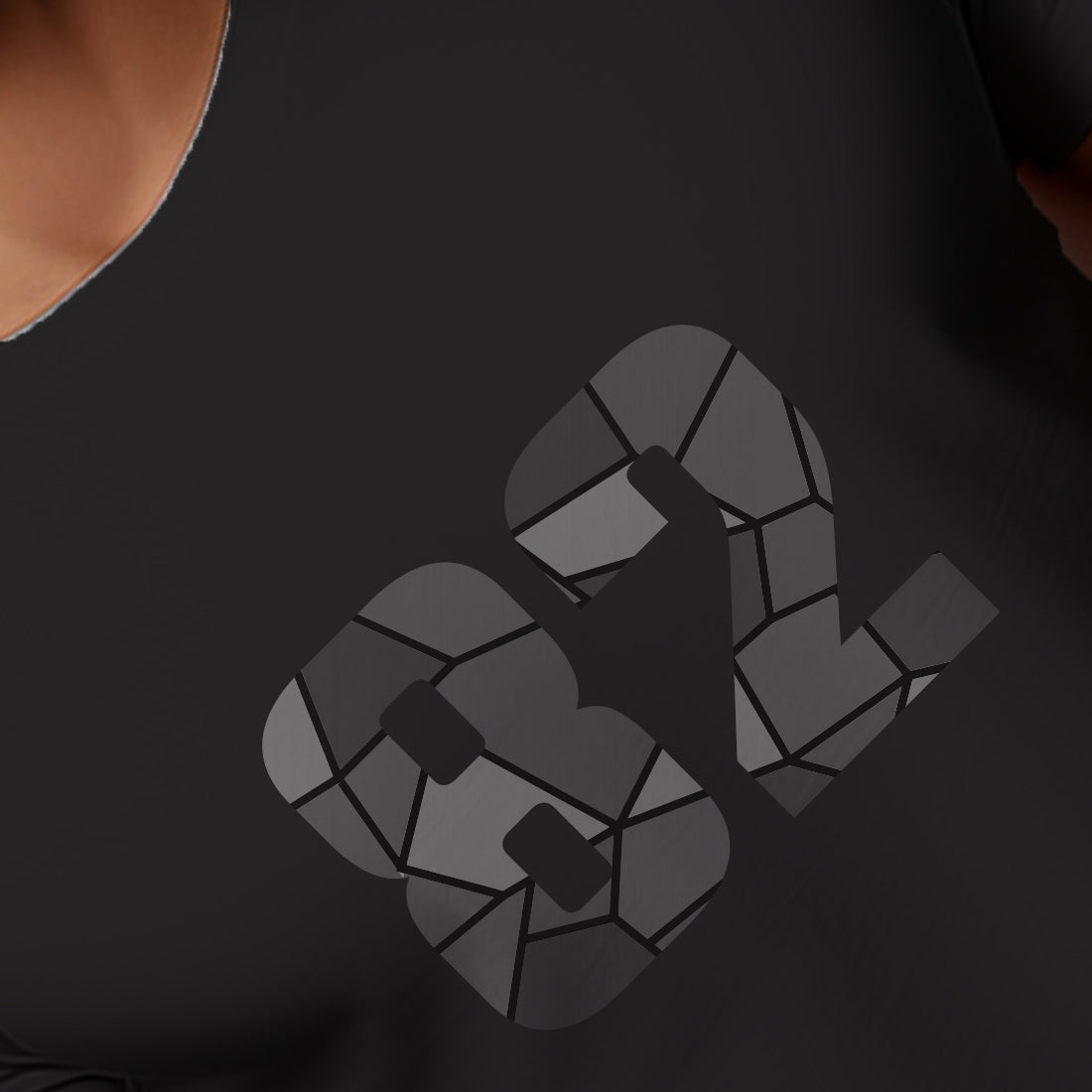 82 Number Men Unisex T-Shirt | Custom Number Graphic Tee (Black)